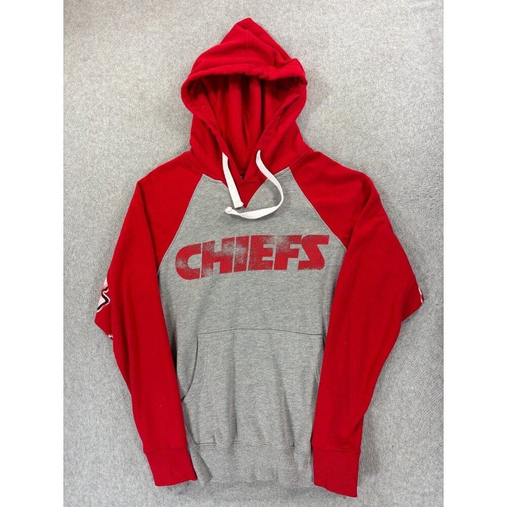 Kansas City Chiefs NFL Sideline Hoodie‎ Sweatshirt (Men's Small) Gray/Red